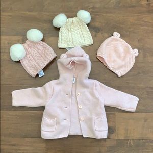 Baby gap girl spring jacket and matching hats
